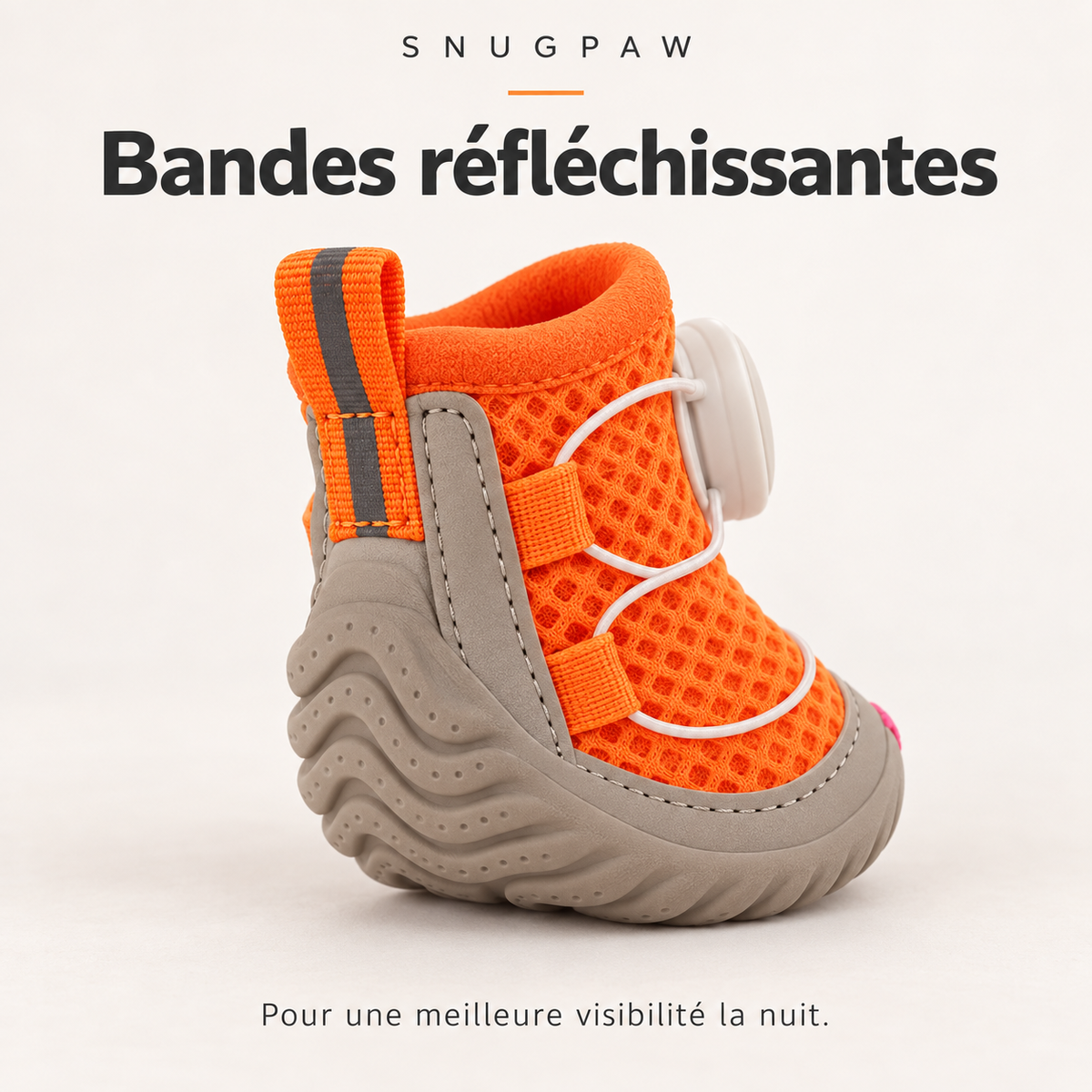 SnugPaw — bandes réfléchissantes pour une meilleure visibilité la nuit.