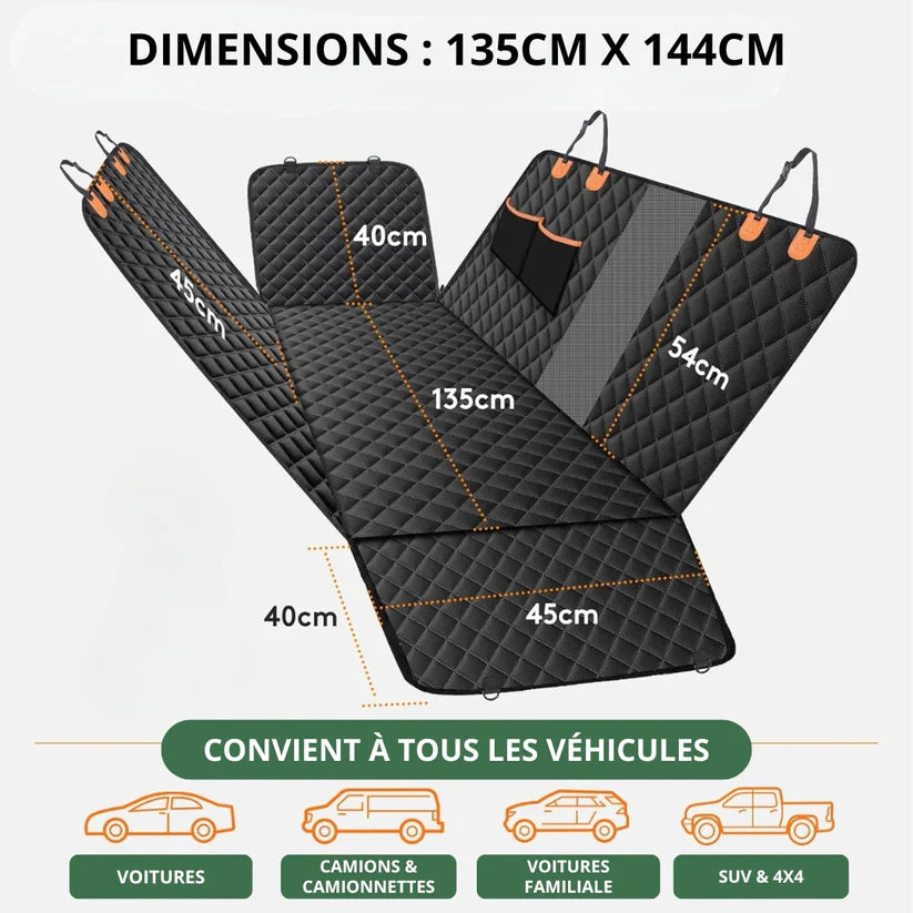 PawLux Ride™ – Housse de protection voiture pour chien