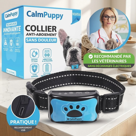 CalmPuppy™ – Stoppez les aboiements SANS faire de mal à votre chien