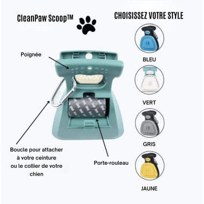 CleanPaw Scoop™ Pelle à déjections canines portable et pliable