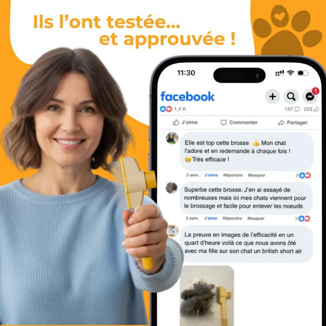 Comfybrossy™ – Brosse attrape-poils pour animaux