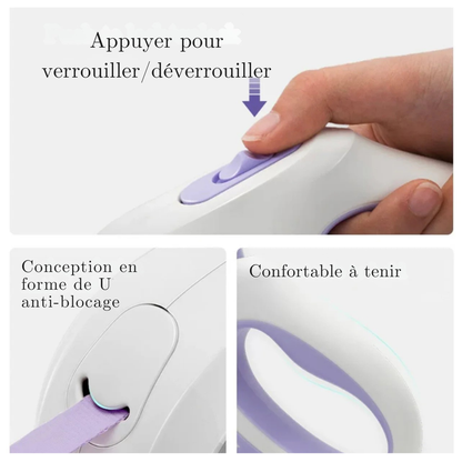 LEDwalky™ – Laisse rétractable lumineuse avec frein sécurisé