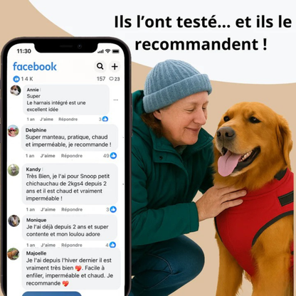 FluffyCoat™ – Manteau polaire et imperméable pour chien