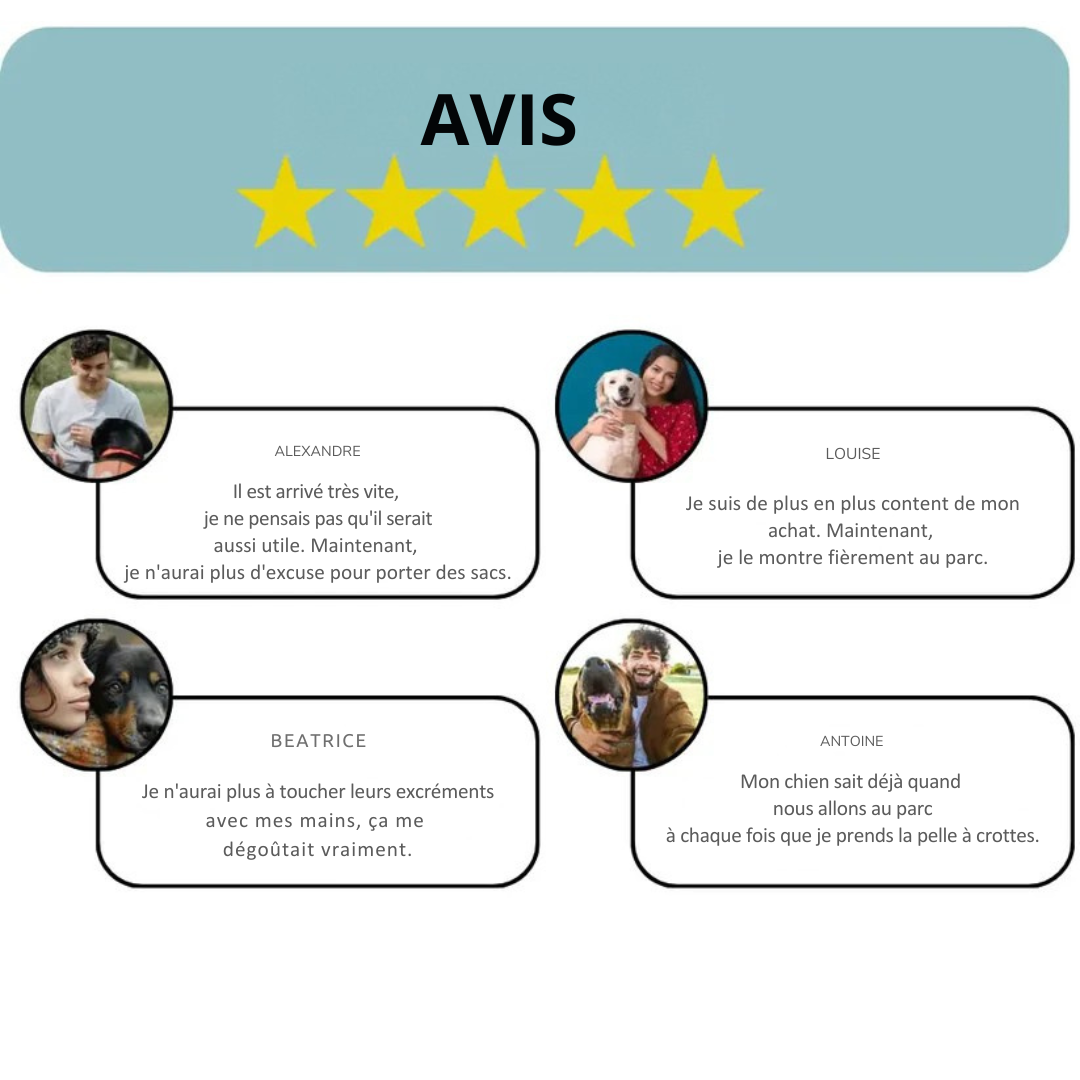 CleanPaw Scoop™ Pelle à déjections canines portable et pliable