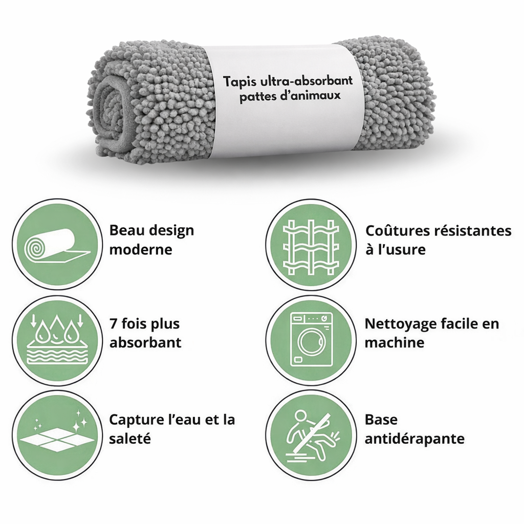 Cleanytapis™ – Pattes propres et sol impeccable en quelques secondes