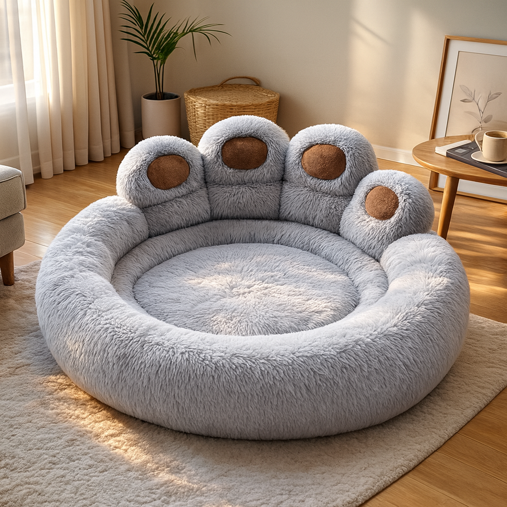 FluffyPaw™ – Coussin apaisant ultra-moelleux pour chien