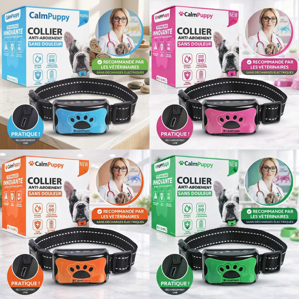 CalmPuppy™ – Stoppez les aboiements SANS faire de mal à votre chien