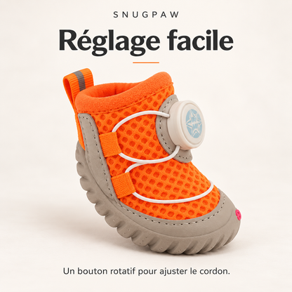 SnugPaw™ — Les bottes ajustables qui protègent ses pattes à chaque promenade.