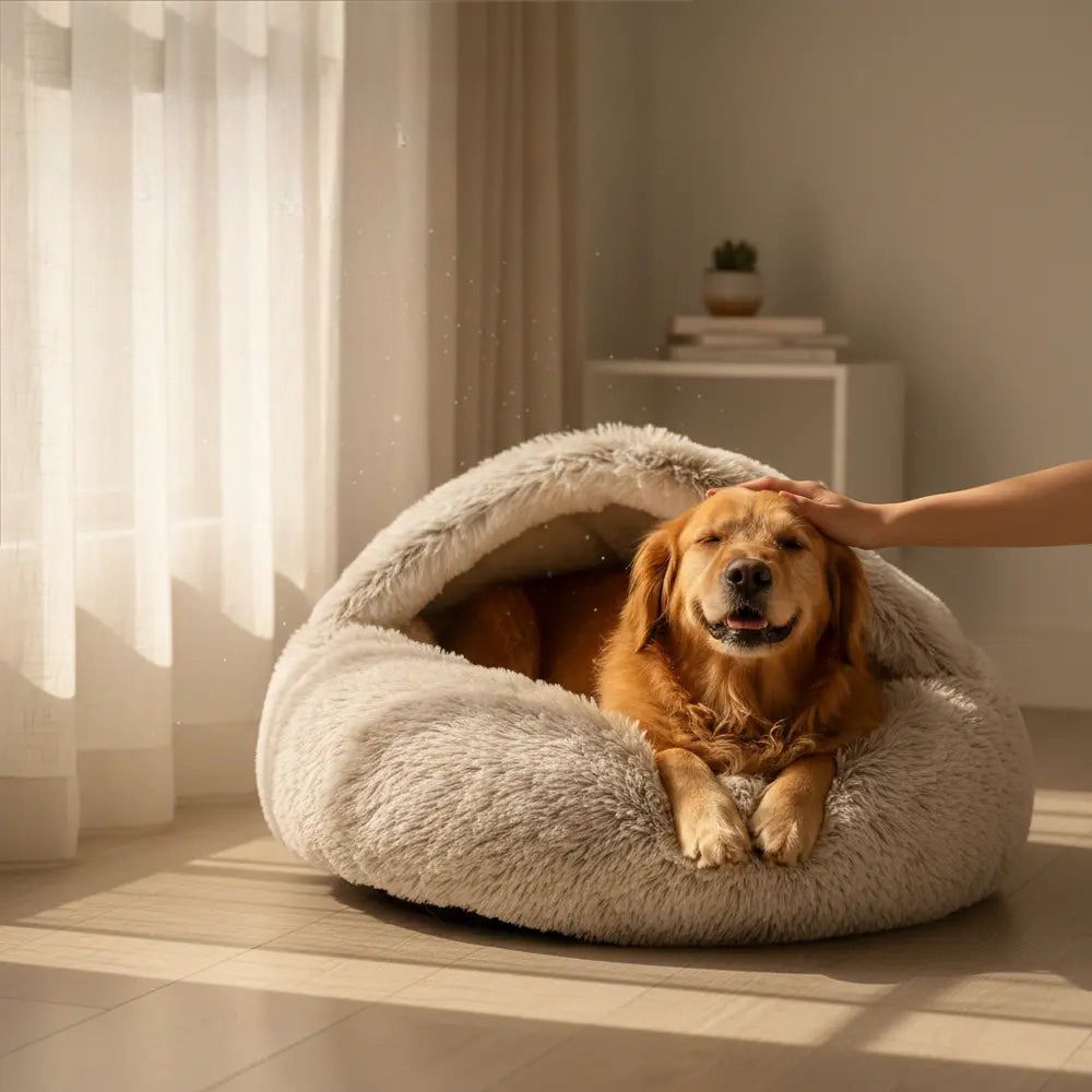 FluffyCozy™– Lit cocon apaisant pour chien