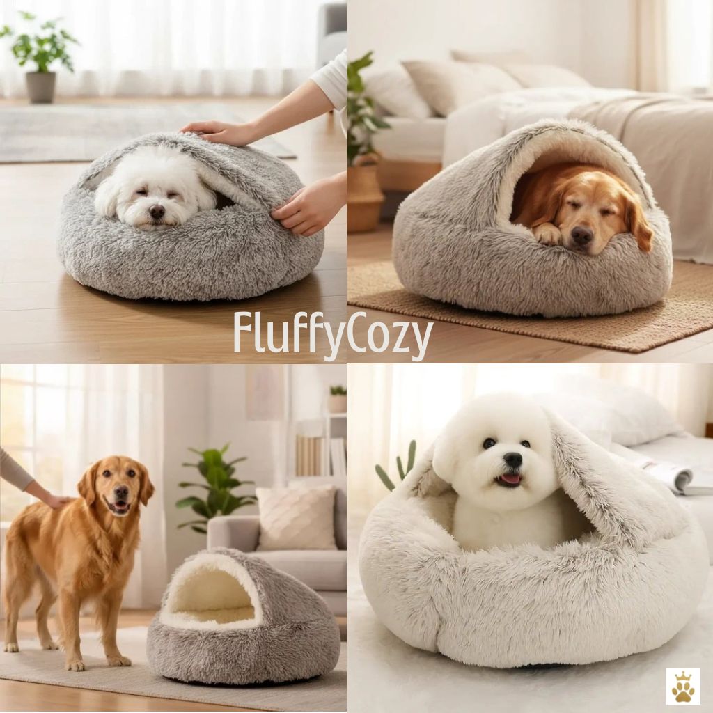 FluffyCozy™– Lit cocon apaisant pour chien